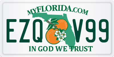 FL license plate EZQV99