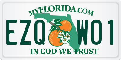 FL license plate EZQW01