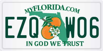 FL license plate EZQW06