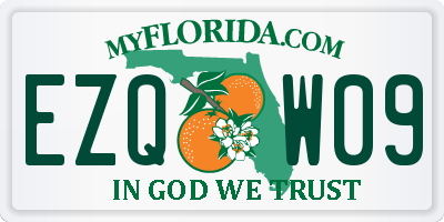 FL license plate EZQW09