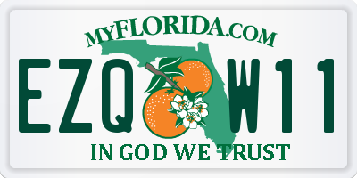 FL license plate EZQW11