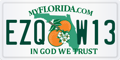 FL license plate EZQW13