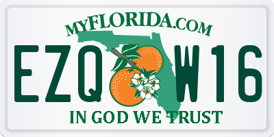 FL license plate EZQW16