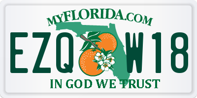 FL license plate EZQW18