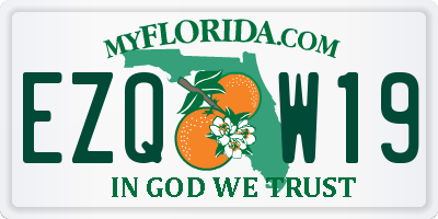 FL license plate EZQW19