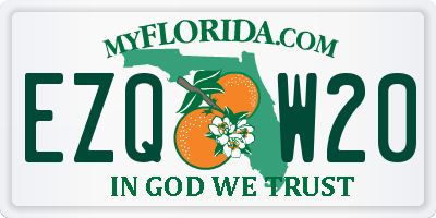 FL license plate EZQW20