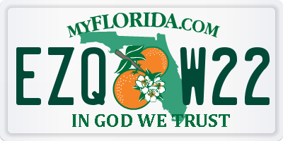 FL license plate EZQW22