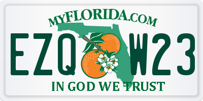 FL license plate EZQW23