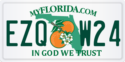 FL license plate EZQW24