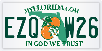 FL license plate EZQW26