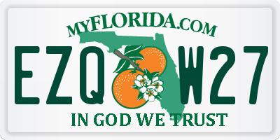 FL license plate EZQW27