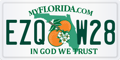 FL license plate EZQW28