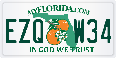 FL license plate EZQW34