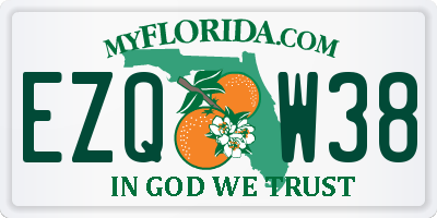 FL license plate EZQW38