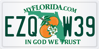 FL license plate EZQW39