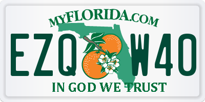 FL license plate EZQW40