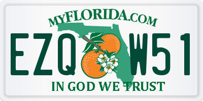 FL license plate EZQW51