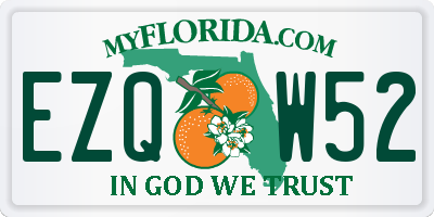 FL license plate EZQW52