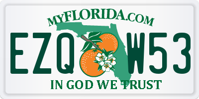 FL license plate EZQW53