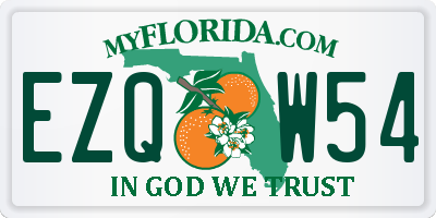 FL license plate EZQW54