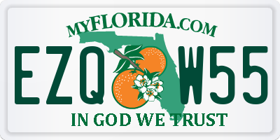 FL license plate EZQW55