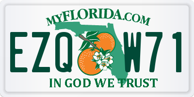 FL license plate EZQW71