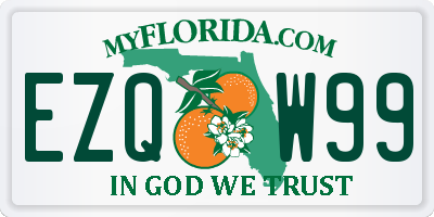 FL license plate EZQW99