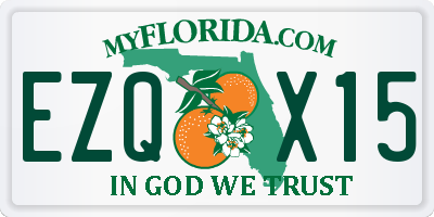 FL license plate EZQX15