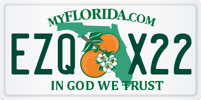 FL license plate EZQX22