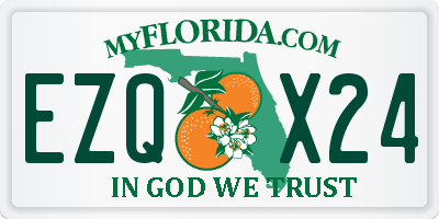 FL license plate EZQX24