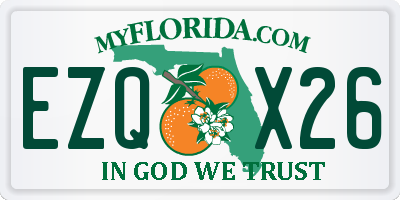 FL license plate EZQX26