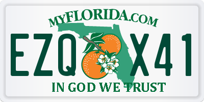 FL license plate EZQX41
