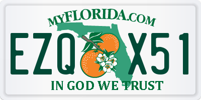 FL license plate EZQX51