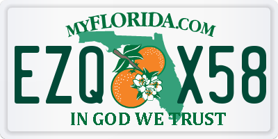 FL license plate EZQX58