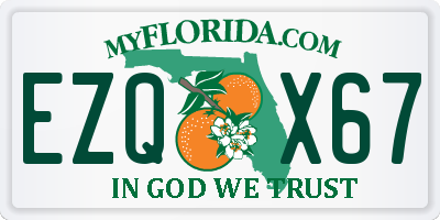 FL license plate EZQX67