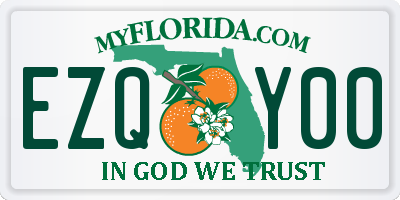 FL license plate EZQY00