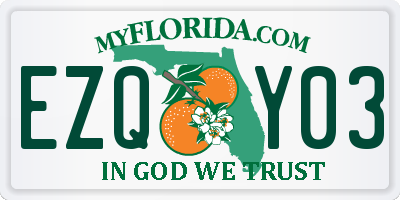 FL license plate EZQY03