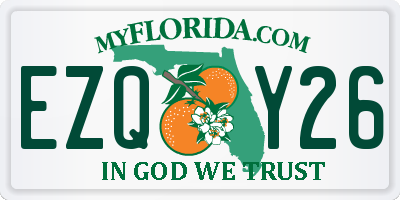FL license plate EZQY26