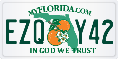 FL license plate EZQY42