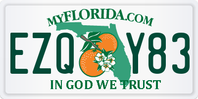 FL license plate EZQY83