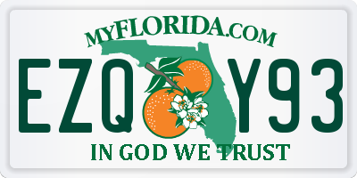 FL license plate EZQY93