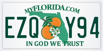 FL license plate EZQY94