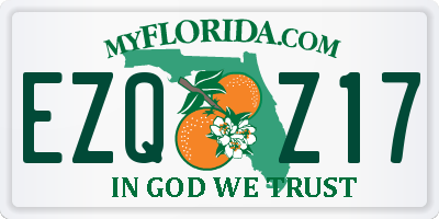 FL license plate EZQZ17