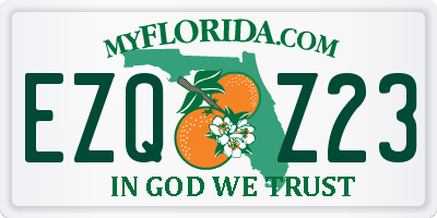 FL license plate EZQZ23
