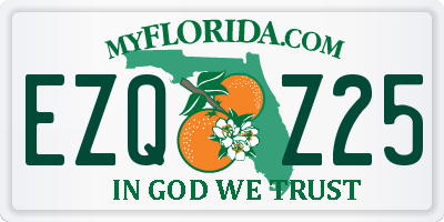 FL license plate EZQZ25