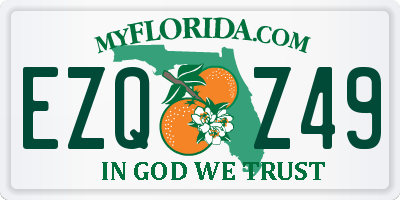 FL license plate EZQZ49