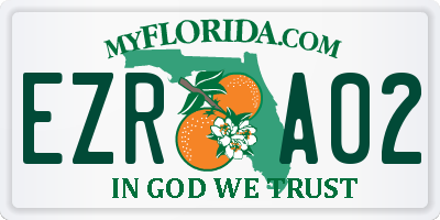 FL license plate EZRA02