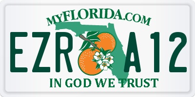 FL license plate EZRA12