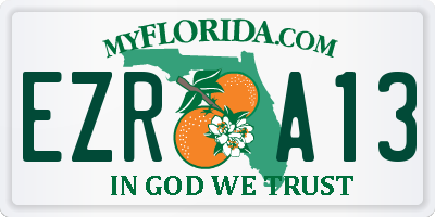 FL license plate EZRA13