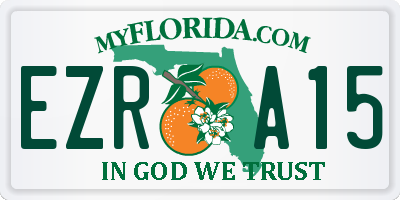 FL license plate EZRA15